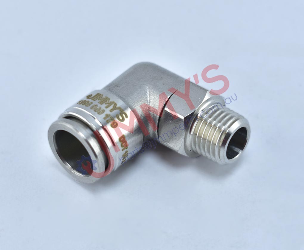 1998 000 179 – 1/4 Thread Male With Elbow Push in 1/2 Fitting